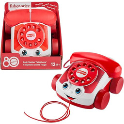 Fisher-Price Telefonik dla gadułki 80-lecie Mattel, czerwony, zabawka