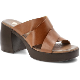 Armodo Klapki damskie, cholewka ze skóry naturalnej