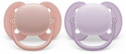 Avent Philips Smoczek uspokajający Ultra Soft 0-6 girl