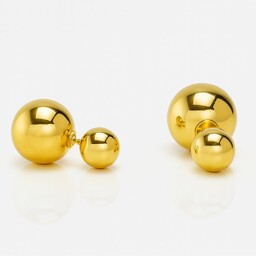 Kolczyki Ava Złote Kulki Dwustronne 8 i 12