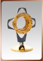 Mała monstrancja pozłacana - 24 cm