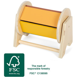 Zabawka sensoryczna obrotowy bęben z efektem dźwiękowym Montessori