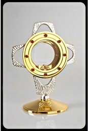 Mała monstrancja pozłacana - 24 cm