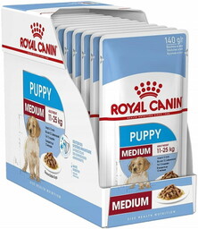 ROYAL CANIN Medium Puppy 10x140g karma mokra