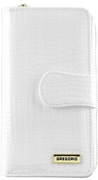 Gregorio IT-116 WHITE portfel damski skórzany biały DAR