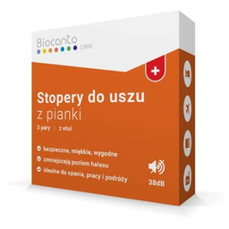 BIOCANTO Stopery do uszu z pianki, 3pary