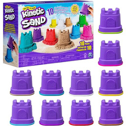 Kinetic Sand, Zamek, piasek kinetyczny z foremkami, 10