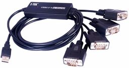 PremiumCord USB - 4 x kabel adapterowy RS232C,