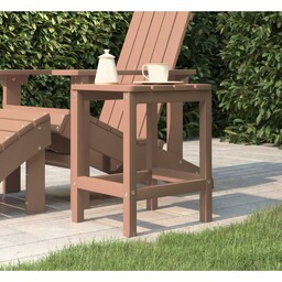 vidaXL Stolik ogrodowy Adirondack, brązowy, 38x38x46 cm, HDPE