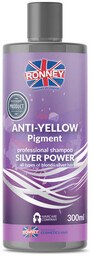 Ronney Professional Shampoo SILVER POWER Anti-Yellow Pigment, Szampon