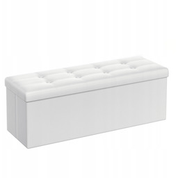 Pufa otwierana Schowek Organizer z siedziskiem Ekoskóra