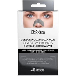 L''Biotica Głęboko oczyszczające plastry na nos z węglem
