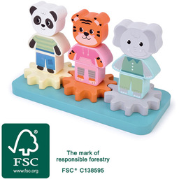 Układanka na palikach Dżungla i zwierzątka Small Foot