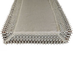 Bieżnik owalny z gipiurą beżowy G11-02