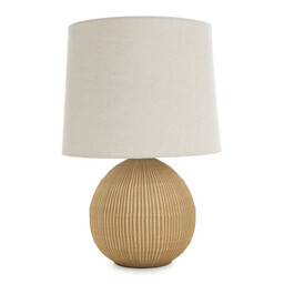 Eurofirany Lampa dekoracyjna 34x51 Kenzo 01 kremowa beżowa