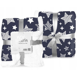 Koc Dwustronny 150x200 Baranek Sherpa Ciepły Narzuta