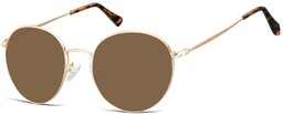 SUNOPTIC Okulary Lenonki Przeciwsłoneczne SB-915B złoto-brązowe