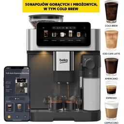 BEKO Ekspres CaffeExperto CEG8564X 50 programów ColdBrew Kawy