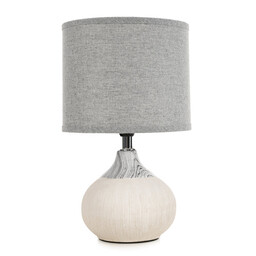Eurofirany Lampa dekoracyjna 18x32 Amiri 02 kremowa popielata