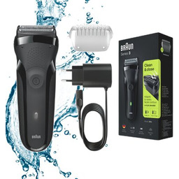 BRAUN Golarka Series 3 300S Czarny Na mokro
