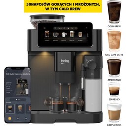 BEKO Ekspres CaffeExperto CEG8564B 50 programów ColdBrew Kawy