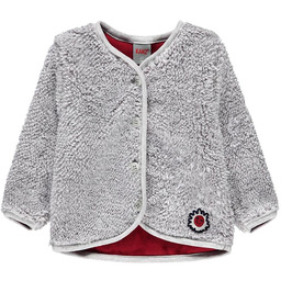 Niemowlęca bluza rozpinana futerko szara Kanz r.74