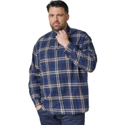 Koszula Męska Flanelowa w Kratę Granatowa NORTH LATITUDE