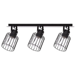 Lampa listwa 3pkt LUTO KWADRAT czarna