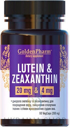 Luteina i zeaksantyna 350 mg, Goldenpharm, 60 kapsułek