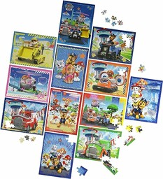 PAW Patrol, 12-puzzle 24-częściowe 48-częściowe 100-częściowe Puzzle