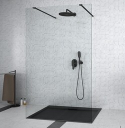 BESCO ADB-120-195C AVEO DUE BLACK walk in przejrzyste