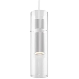 Maytoni Szklana wisząca lampa tubka Dynamics MOD326PL-01W biała
