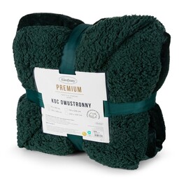 Eurofirany Koc narzuta 150x200 Tedy zielony ciemny dwustronny