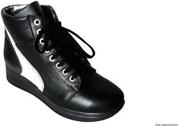 Damskie buty sportowe sznurowane czarne 37