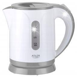 Czajnik elektryczny Adler AD1371g 0,8l 850W biało-szary obrotowa