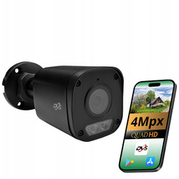 Czarna Kamera Tubowa Dvs Ip Poe 8MPX 4K