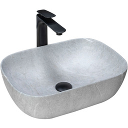 Rea Umywalka nablatowa Rea Livia Grey Mat