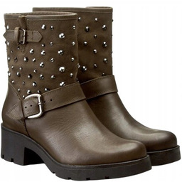 CARINII BOTKI DAMSKIE KHAKI SKÓRZANE 38 0MX14* 38