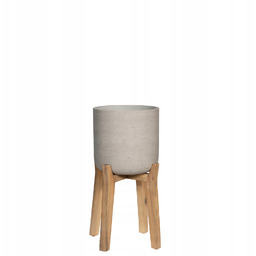 drewniany stojak z doniczka szarą Charlie 23/38