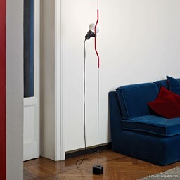 FLOS Parentesi - stojąca lampa wisząca, czerwona