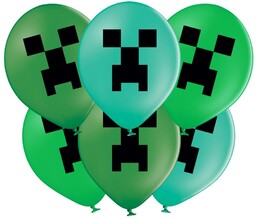 Balony z nadrukiem Piksele - 37 cm -