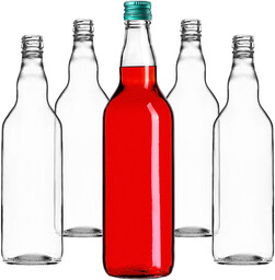 Szklana butelka Monopol 700ml z zieloną zakrętką 10
