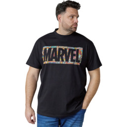 T-shirt Męski ''MARVEL'' Czarny NORTH LATITUDE Duże Rozmiary