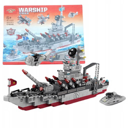 ZESTAW KLOCKÓW STATEK WOJENNY WARSHIP 564 EL.