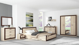 Łóżko BOSS BS-19 140x200, Zwykły, Dąb sonoma +