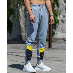 Spodnie męskie joggery szare Recea