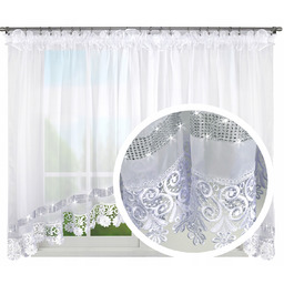 Firana Gotowa Gipiura Firany Woal Cyrkonie Łuk 400x160