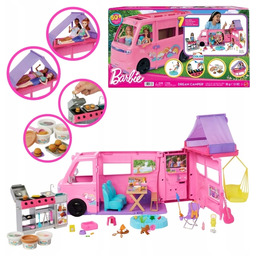 Barbie Dreamcamper Zestaw Kamper Marzeń 7 Stref Zabawy