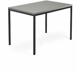 Biurko QBUS, 4 nogi, 1200x800 mm, czarna rama,