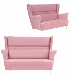 Sofa dwuosobowa uszak Zoja Family Meble różowa